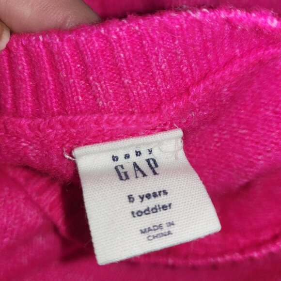 Girl's Sweater Lot w Baby GAP Houndstooth Skort Striped Pink Sweater Dress Sz 5 - Picture 12 of 13
